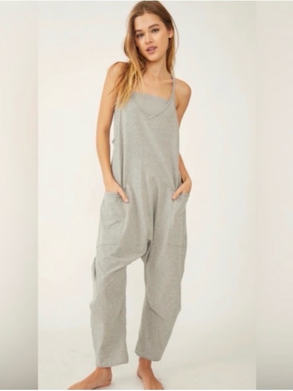 FP Movement by Free People Gray Hot Shot Onesie